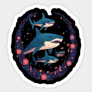 Shark Fathers Day Sticker